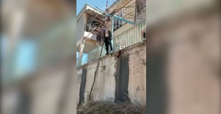 Adıyaman'da 80 Yaşındaki Adam, Asmada Asılı Kaldı7779