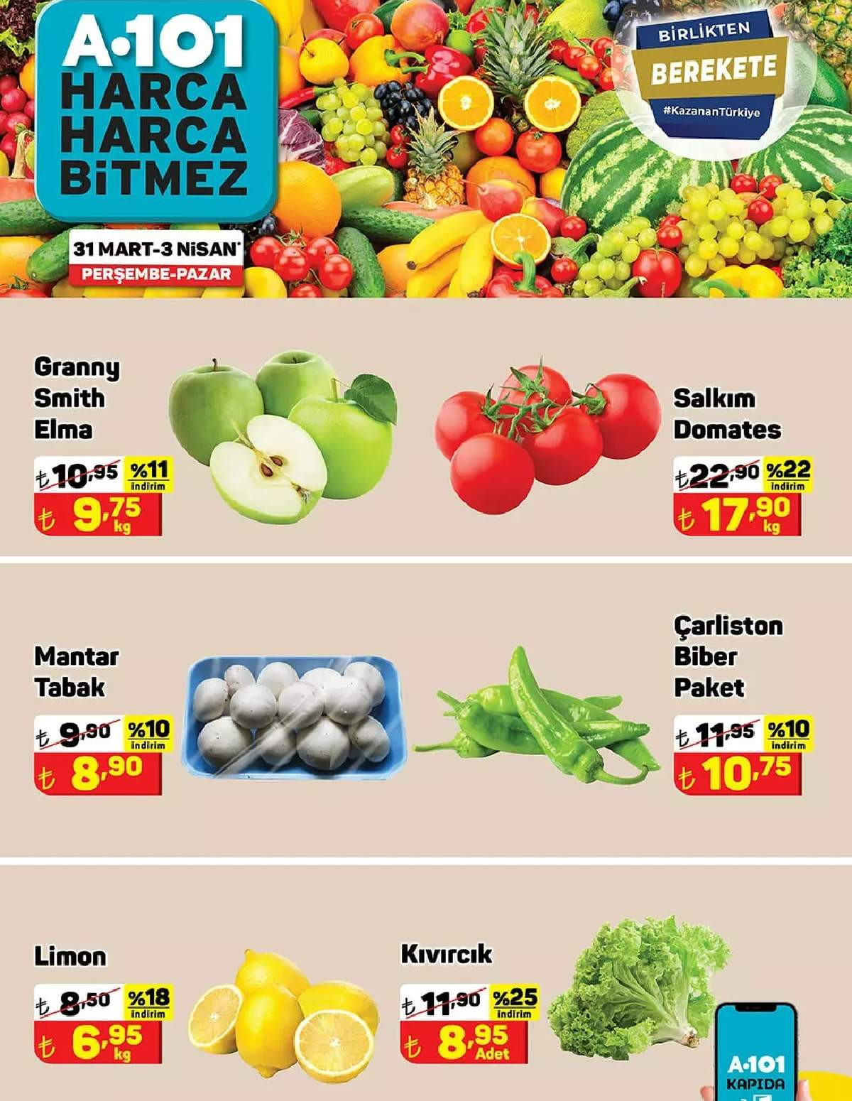 A101 2 Nisan 2022 aktüel indirimli ürünler kataloğu