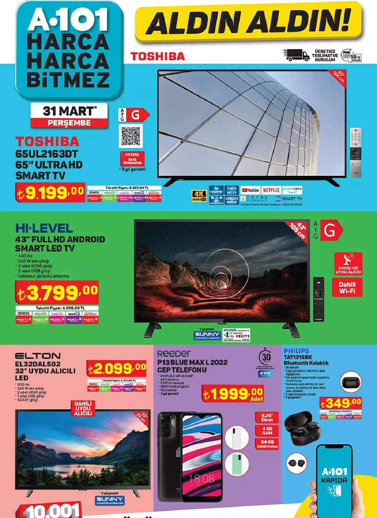 A101 31 Mart 2022 Ramazana özel aktüel indirimli ürünler kataloğu