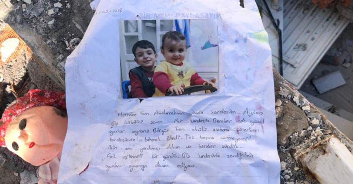 Adıyaman Deprem İki Kardeş