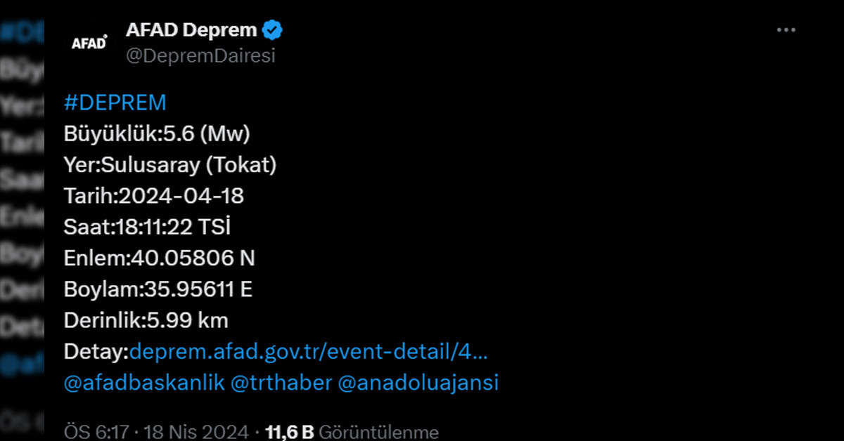 Afad deprem