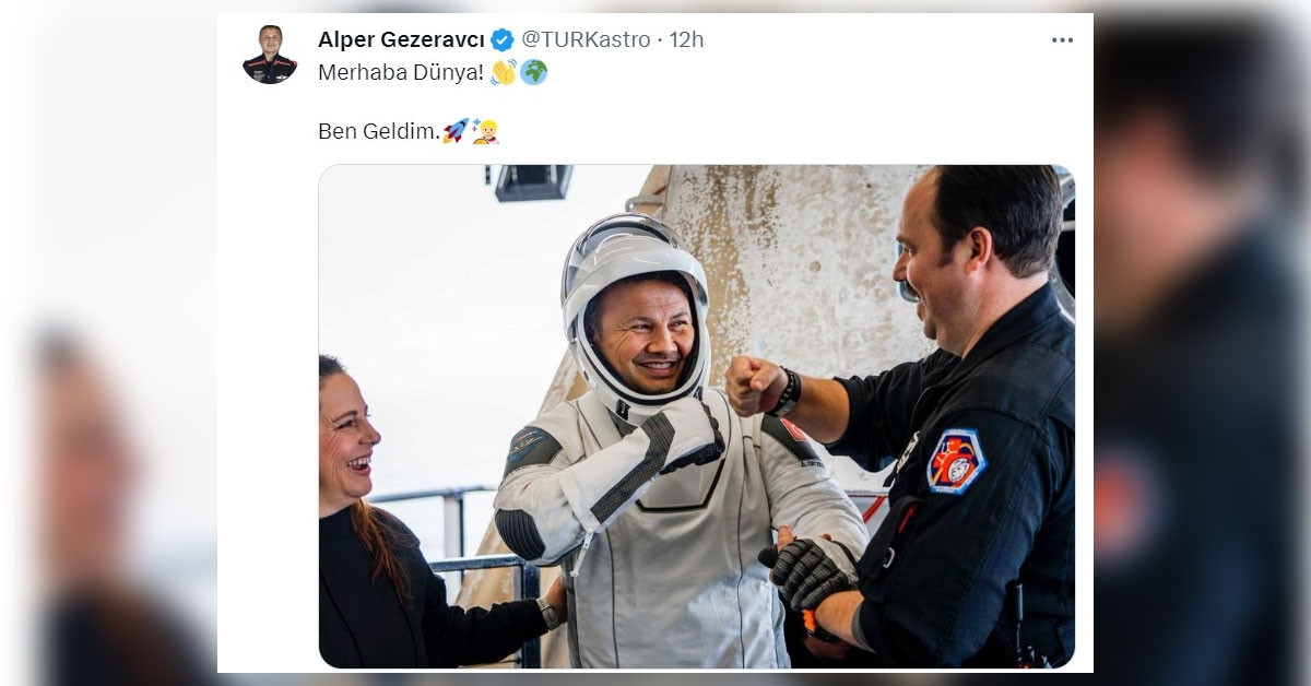 Alper Gezeravcı Dünya'ya döndü