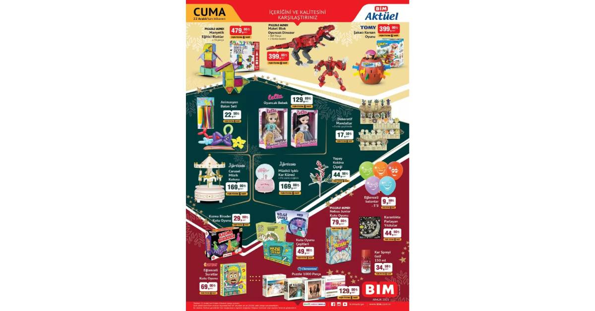 BİM 22 Aralık Aktüel