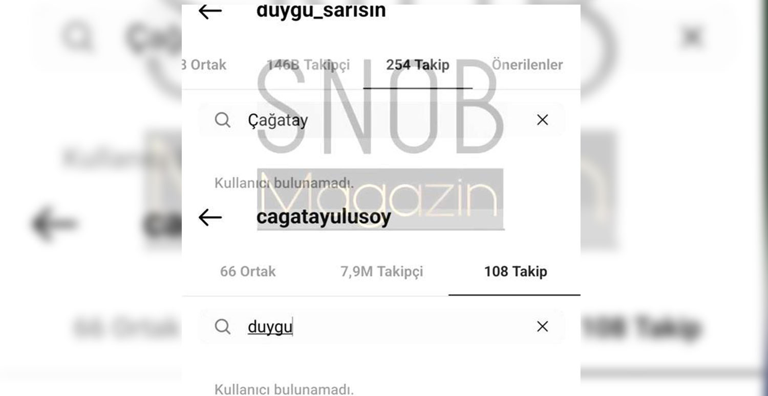 Birbirlerini takipten çıkardılar