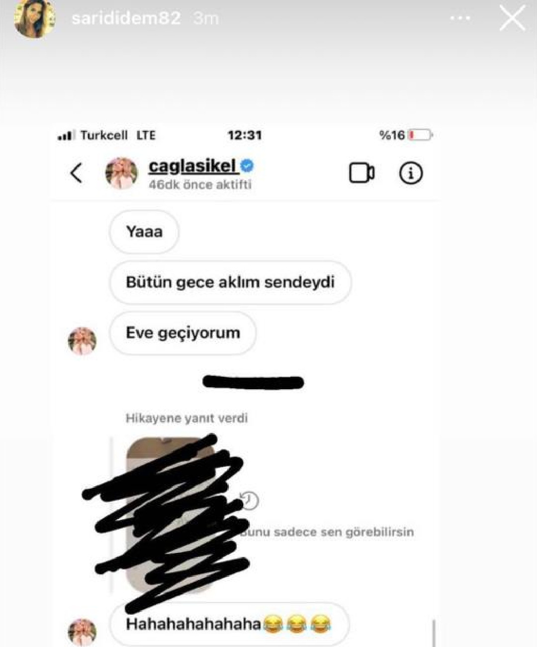 Çağla Şikel'in ifşa mesajları