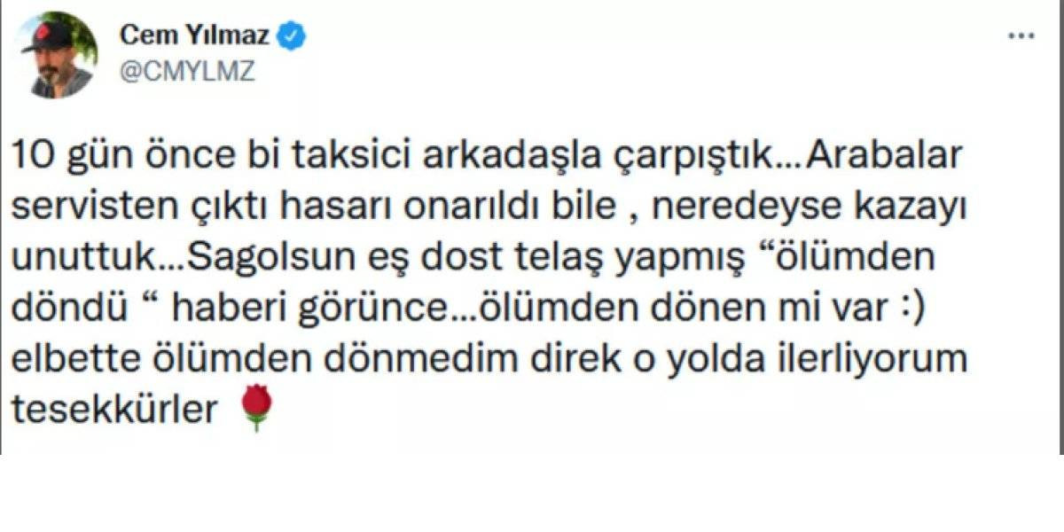 Cem Yılmaz Trafik Kazası Yaptı
