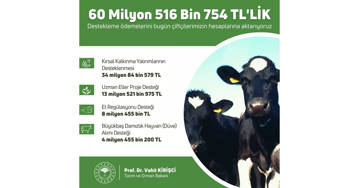Çiftçi destek ödemeleri