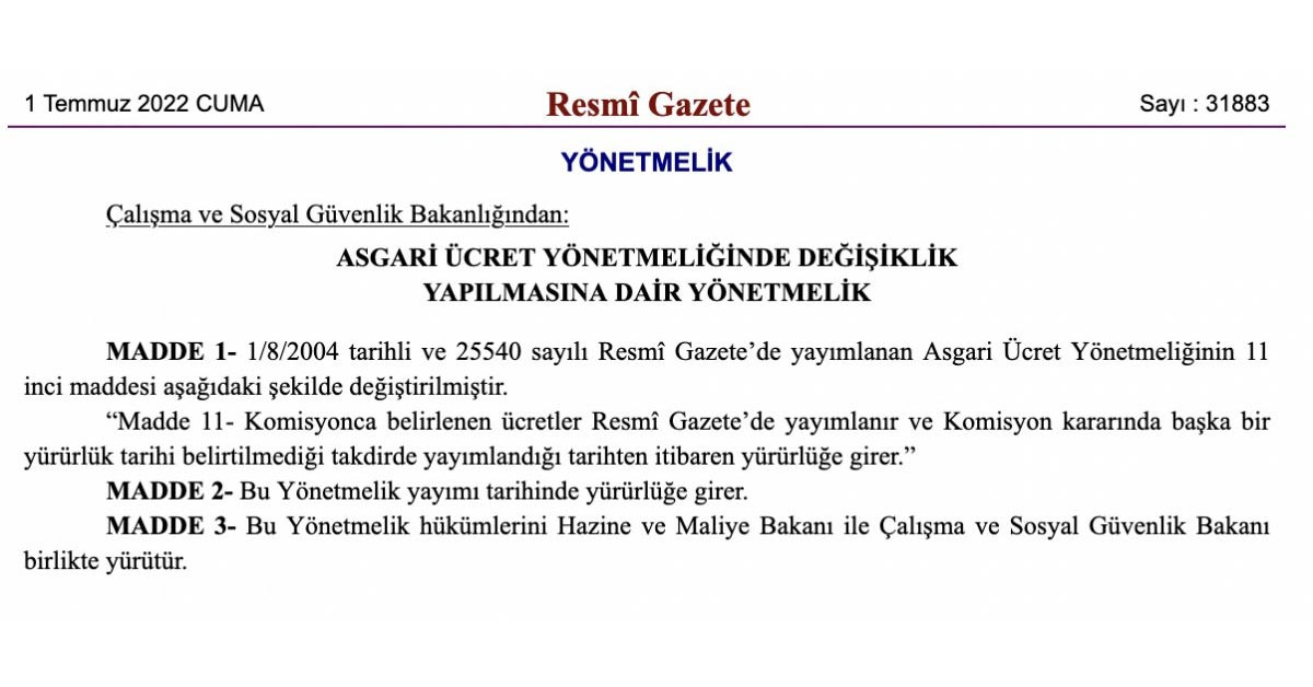 Değişiklik gerçekleşti