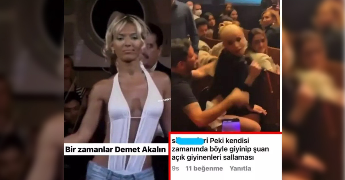 Demet Akalın'ın göğüs dekoltesi olay oldu