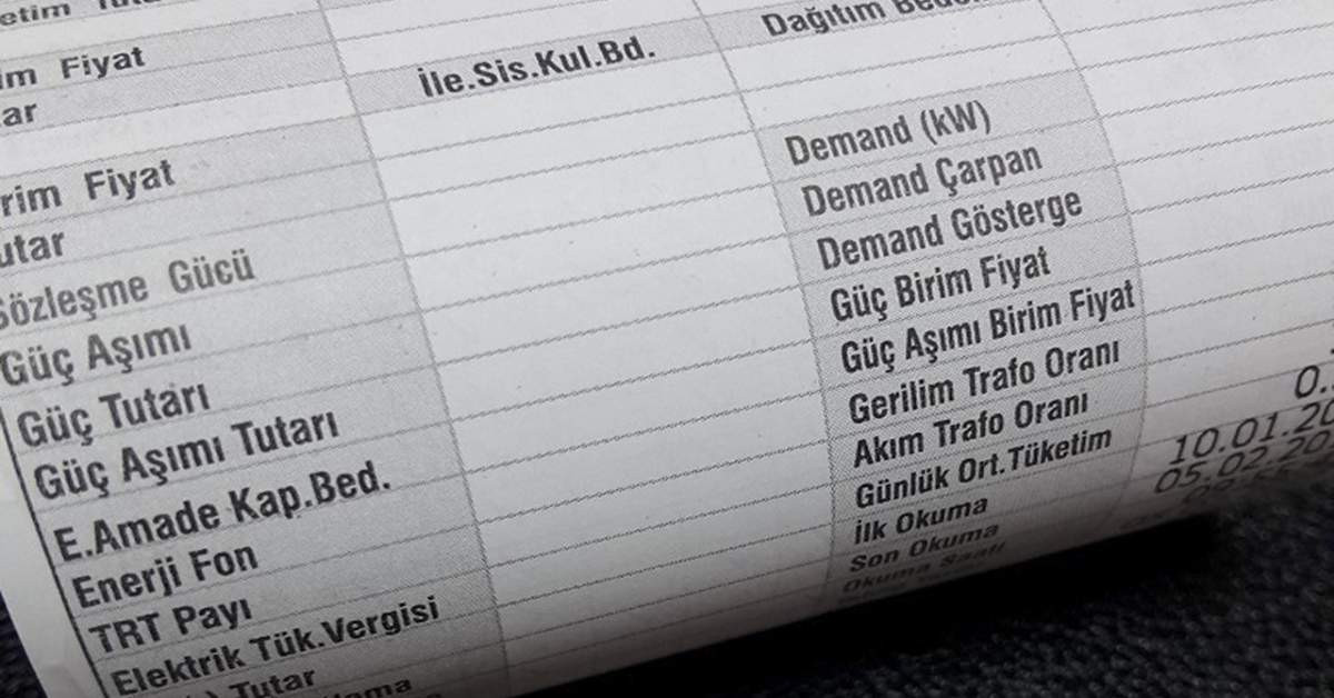 Deprem Elektrik Faturası Deprem Elektrik Faturası