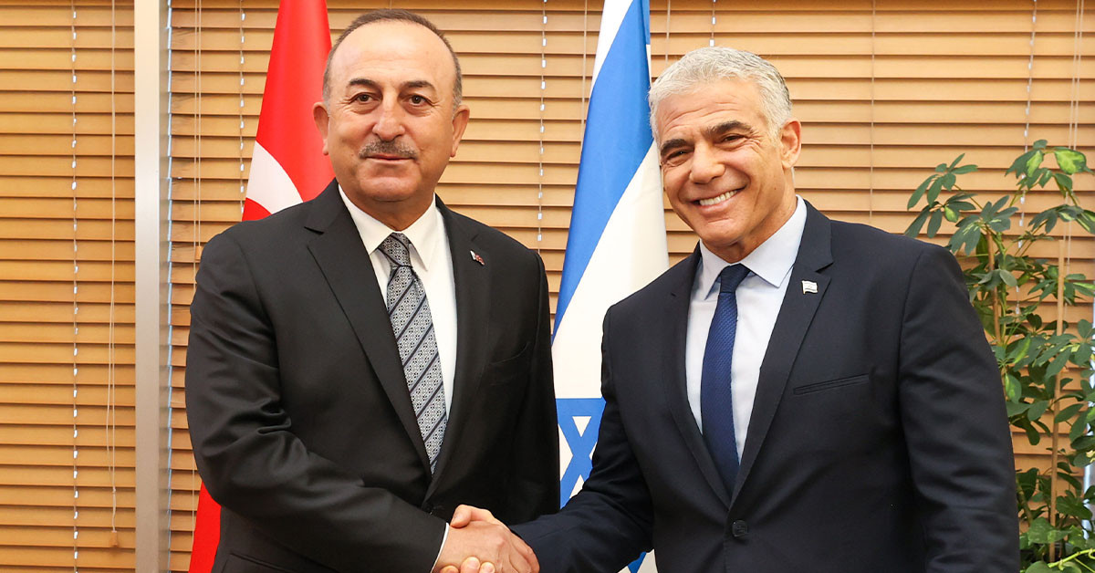 Dışişleri Bakanı Mevlüt Çavuşoğlu ve İsrail Dışişleri Bakanı Yair Lapid Dışişleri Bakanı Mevlüt Çavuşoğlu ve İsrail Dışişleri Bakanı Yair Lapid