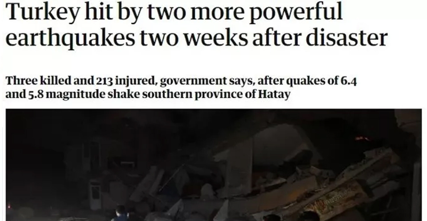 Dünya basınında deprem Dünya basınında deprem
