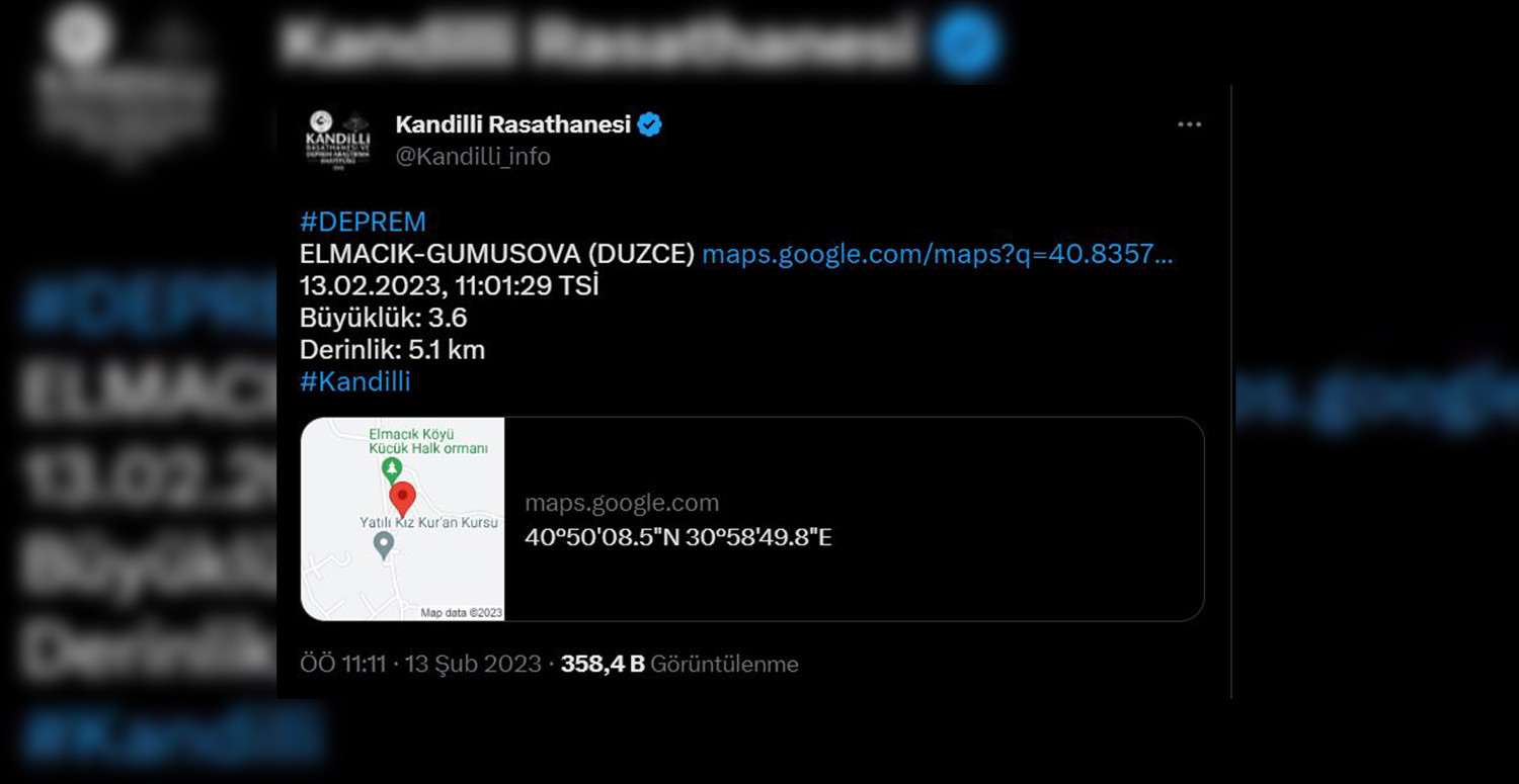 Düzce'de korkutan deprem