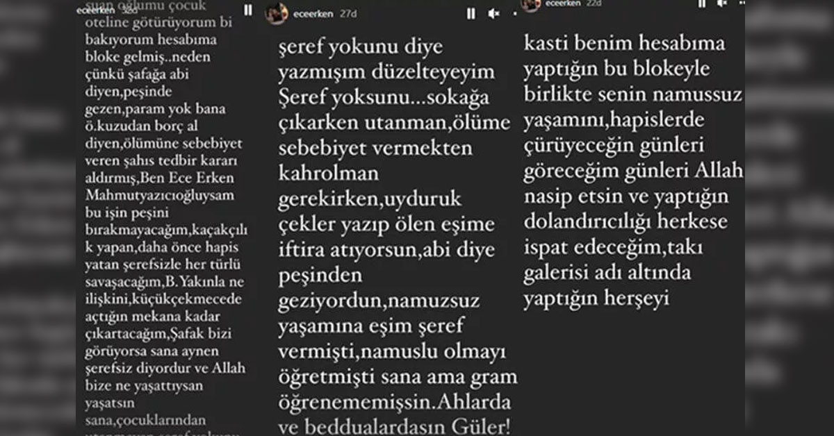 Ece Erken sosyal medyadan isyan etti