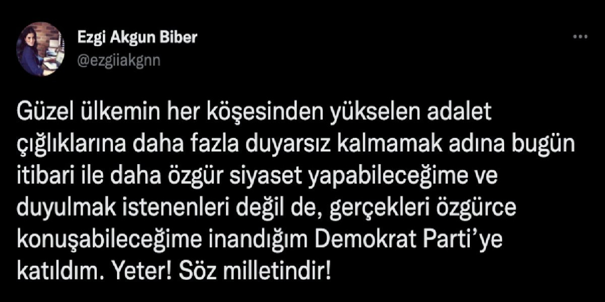 Ezgi Akgün Biber açıklaması