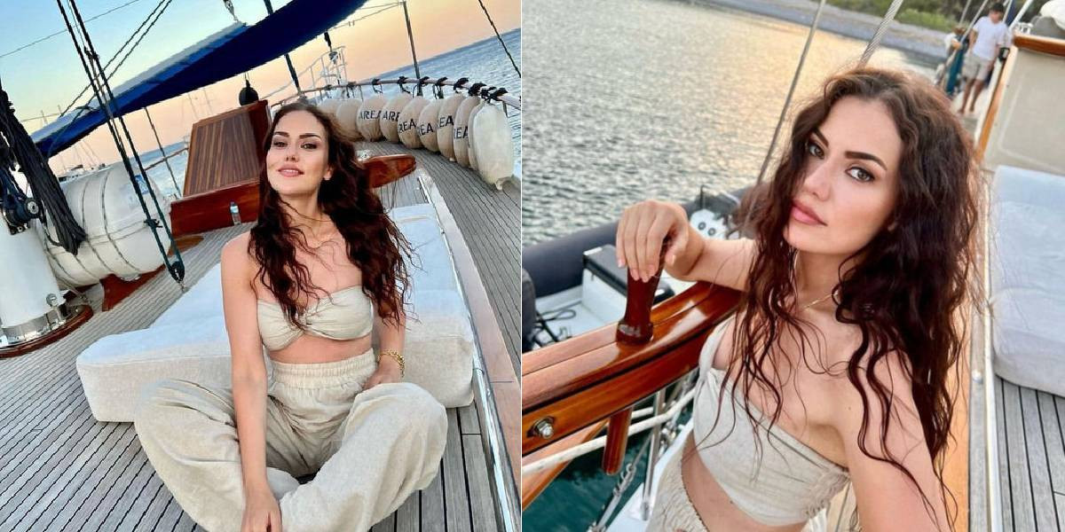 Fahriye Evcen  Tekne Pozları