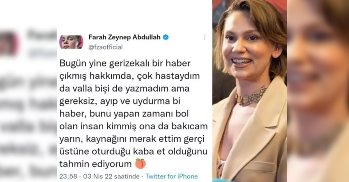 Farah Zeynep Abdullah'tan Bergen çıkışı