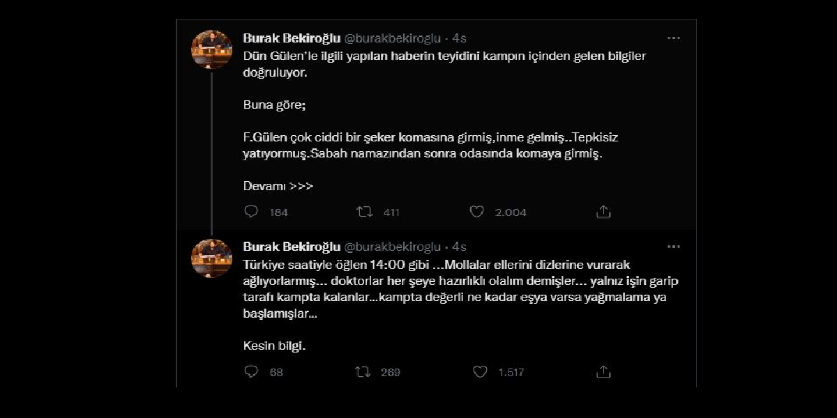 Fethullah Gülen'in Neden Ortadan Kaybolduğu Ortaya Çıktı