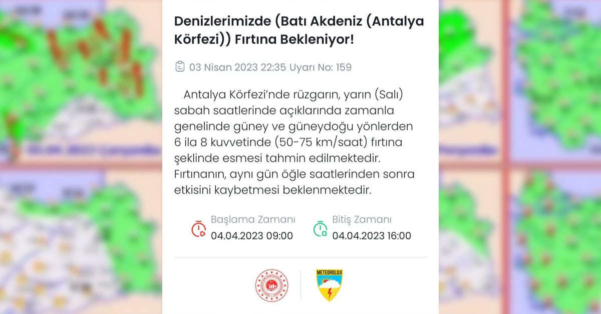 Fırtına bekleniyor Fırtına bekleniyor