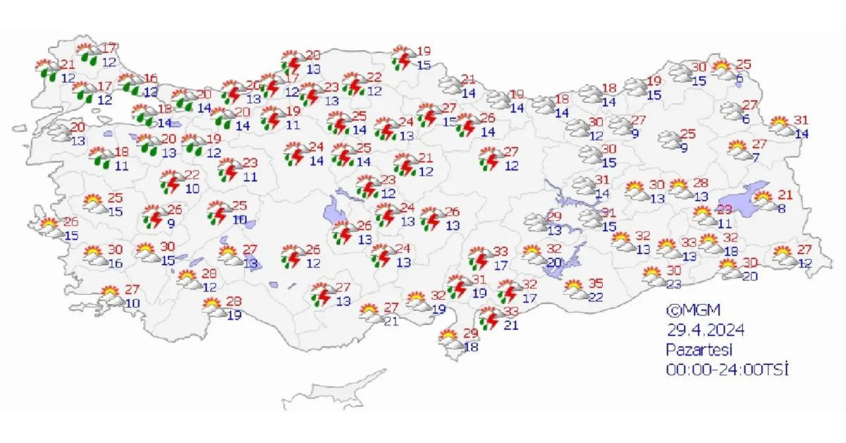 Gök gürültülü sağanak yağış geliyor: Meteoroloji’den 15 kente uyarı