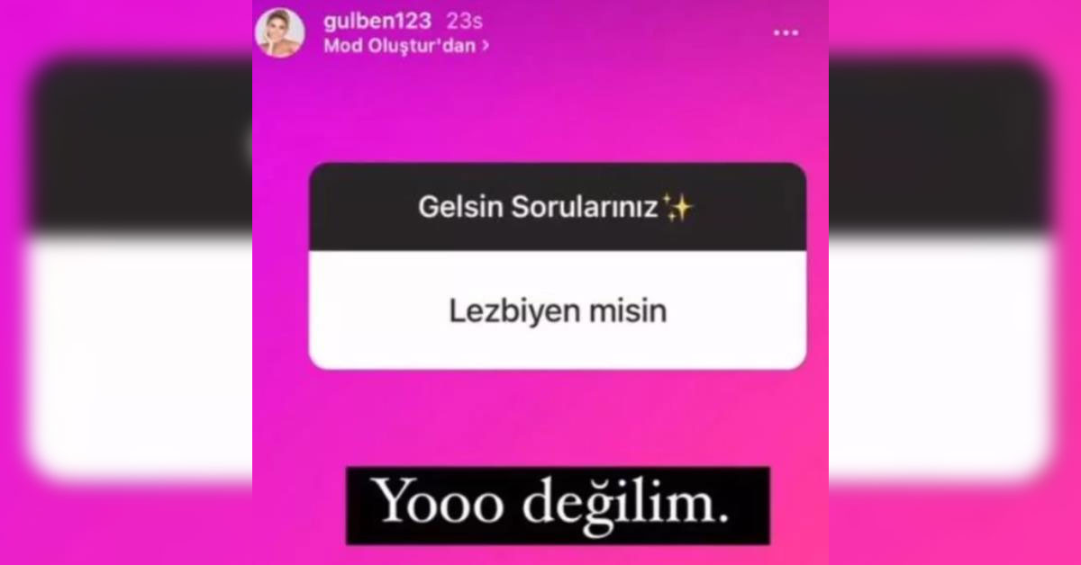 Gülben Ergen eşcinsellik sorusu