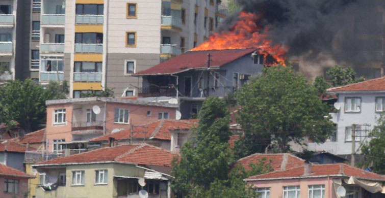 İzmit'te bulunan ev yangını