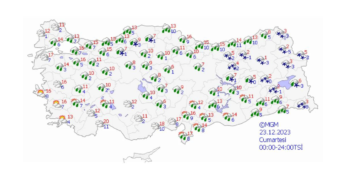 hava durumu 23 Aralık hava durumu 23 Aralık