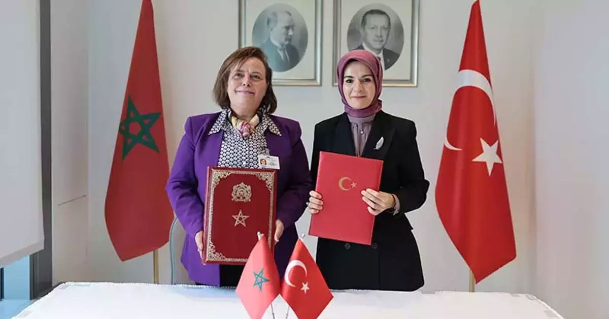 ile ve Sosyal Hizmetler Bakanı Mahinur Özdemir Göktaş ile Fas Dayanışma, Sosyal İçerme ve Aile Bakanı Aawatif Hayar, bir araya geldi ile ve Sosyal Hizmetler Bakanı Mahinur Özdemir Göktaş ile Fas Dayanışma, Sosyal İçerme ve Aile Bakanı Aawatif Hayar, bir araya geldi