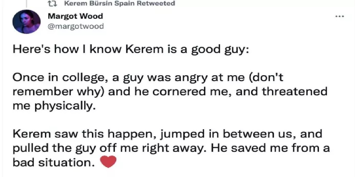Kerem Bürsin arkadaşının paylaşımı