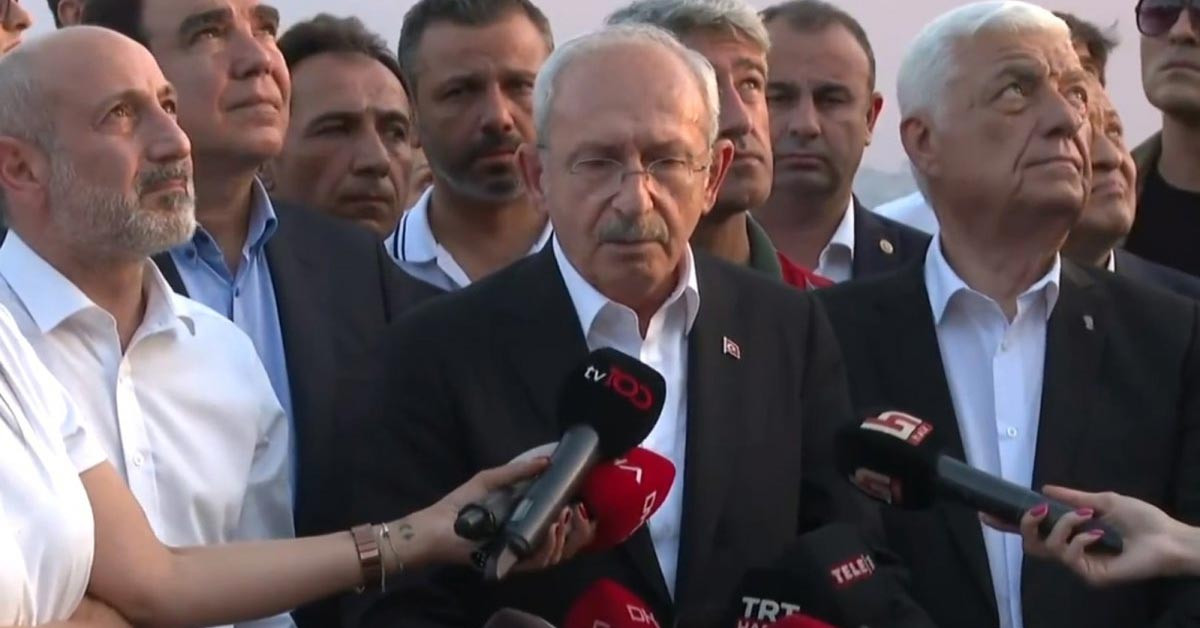 Kılıçdaroğlu, yangın bölgesine geldi