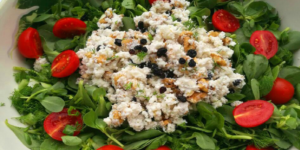 Lor peynirli semizotlu salata tarifi