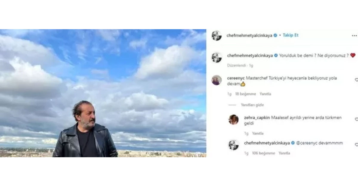 Mehmet Şef'ten MasterChef'ten ayrılıyor haberlerine cevap