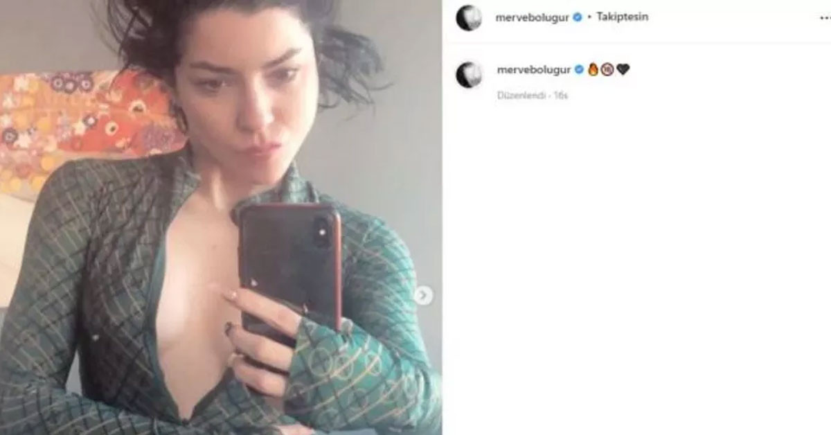 Merve Boluğur'dan dekolteli paylaşım