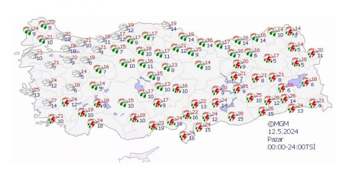 Meteoroloji kuvvetli yağış için saat verdi: 19 ile sarı kodlu uyarı yapıldı