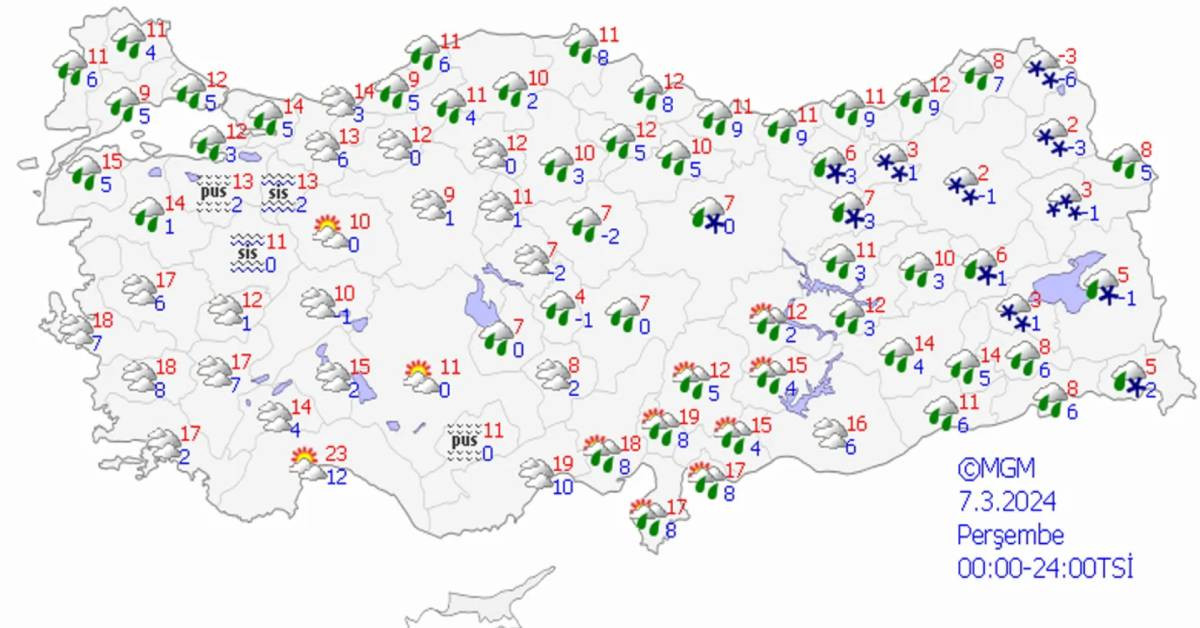 Meteoroloji yer ve tarih vererek açıkladı: Sağanak yağış ve kar o bölgeleri etkileyecek