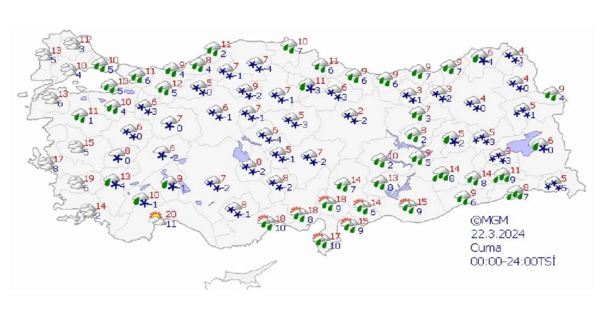 Meteoroloji’den 13 ile sarı ve turuncu kod: Kuvvetli yağış, kar ve fırtına etkili olacak