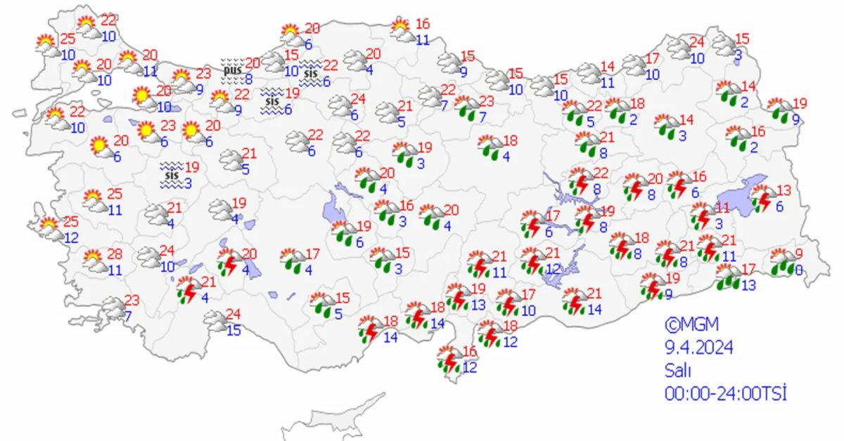 Meteoroloji’den arefe uyarısı: 15 ilde kuvvetli sağanak yağış etkili olacak