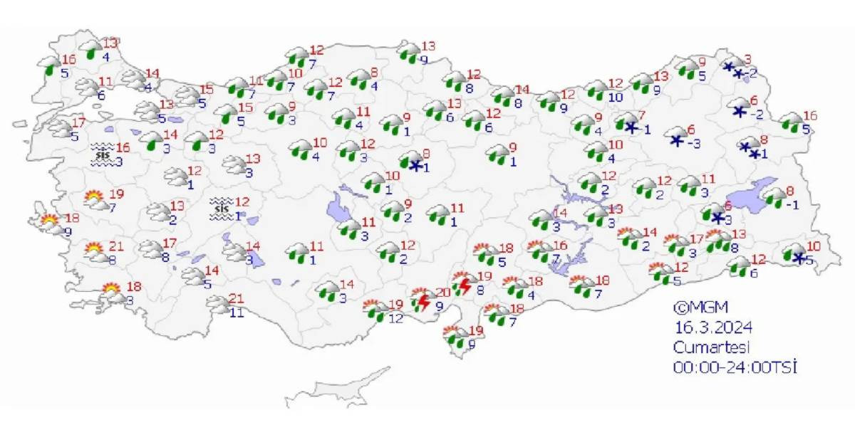 Meteoroloji’den hafta sonu uyarısı: Yurdun büyük bölümü yağışlı olacak