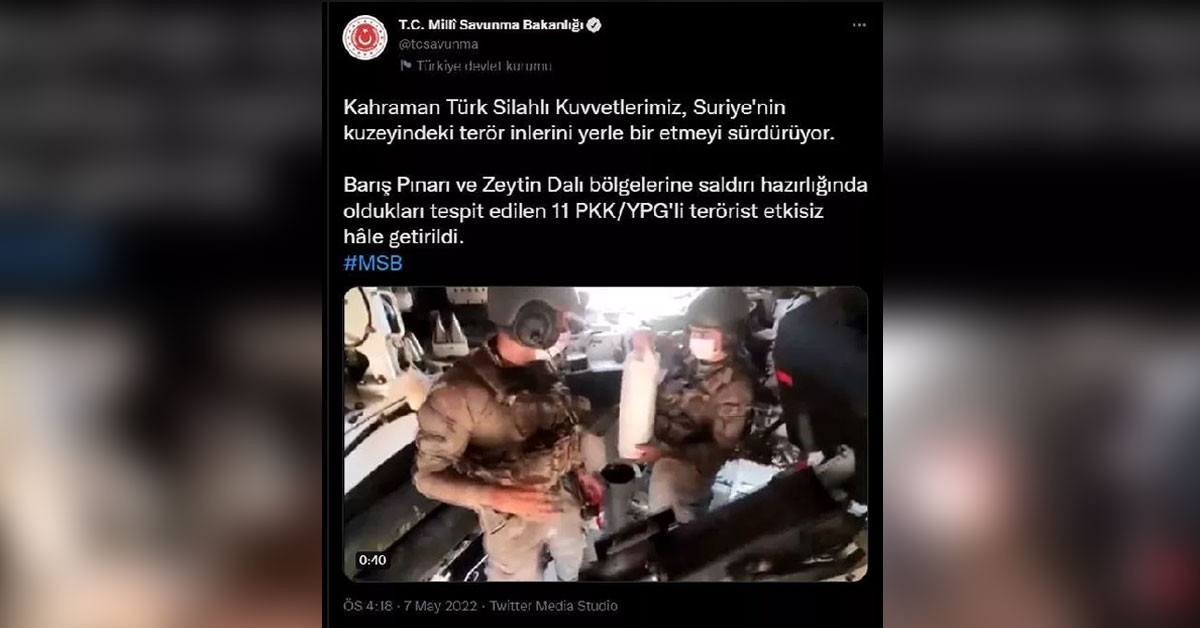 Milli Savunma Bakanlığı açıkladı: 11 terörist daha etkisiz hale getirildi!