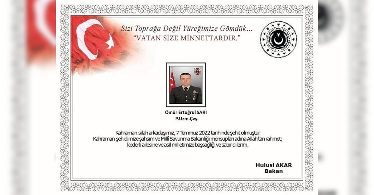 MSB'den acı haber