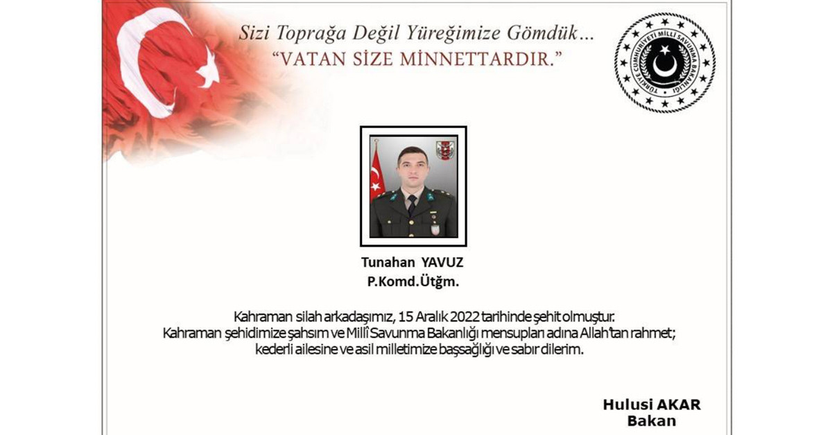 MSB'den acı haber