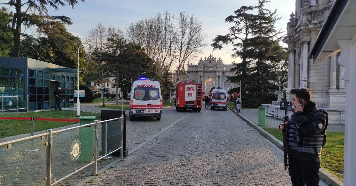 Dolmabahçe Sarayı'nda  yangın