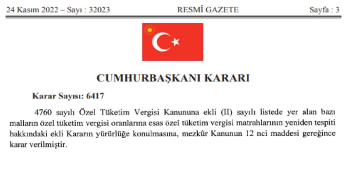 ÖTV Matrah Düzenlemesi ÖTV Matrah Düzenlemesi