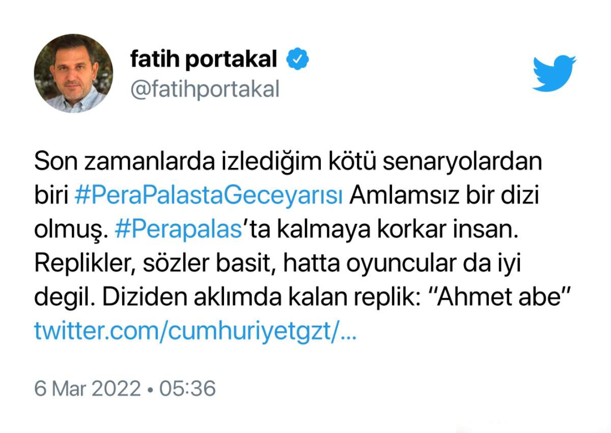 Pera Palas'ta Gece Yarısı yorumlar