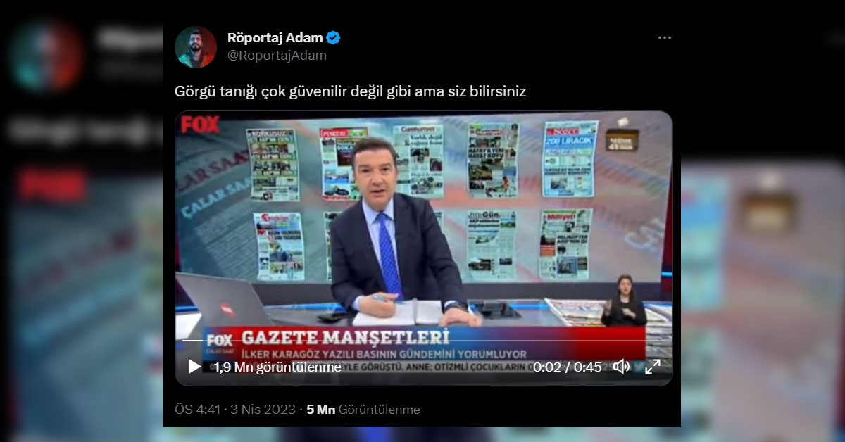 Röportaj Adam cevap verdi