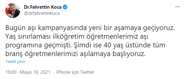 Fahrettin koca açıklaması
