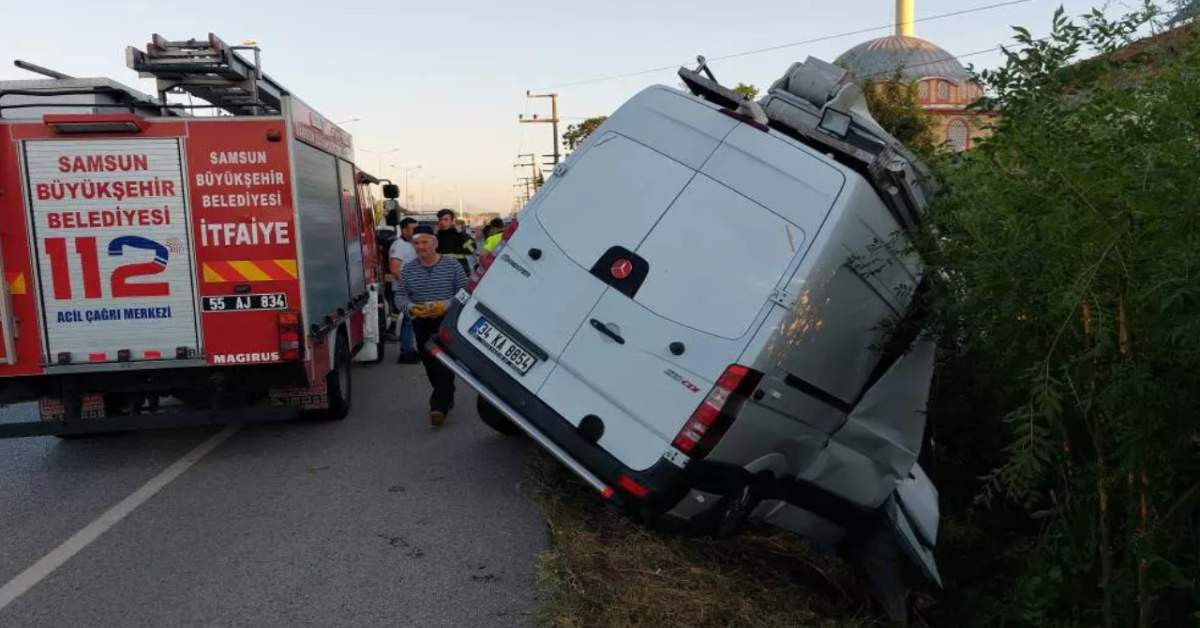 Samsun Canlı Yayın Aracı Kaza