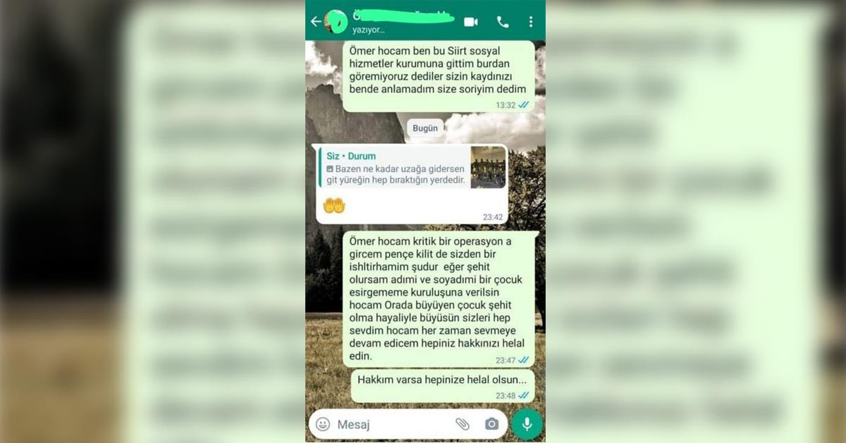 “Şehit olursam bu resimle duyuru yaparsın abi