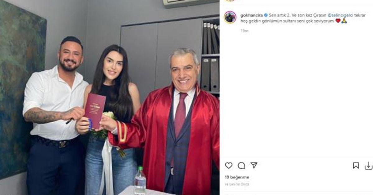 Selin Ciğerci ve Gökhan Çıra yeniden evlendi