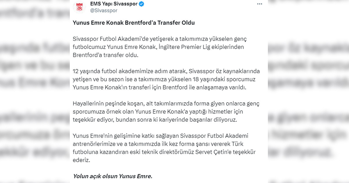 Sivasspor açıklama